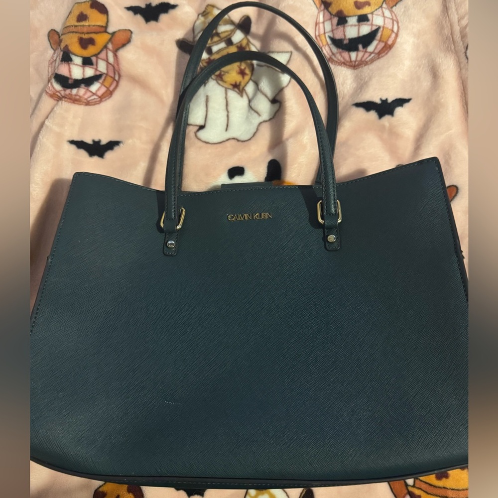 Calvin Klein Dark Teal Tote Bag